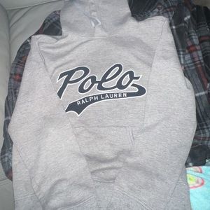 Gray polo Ralph Lauren hoodie. Size medium. Worn a few times, good as new.
